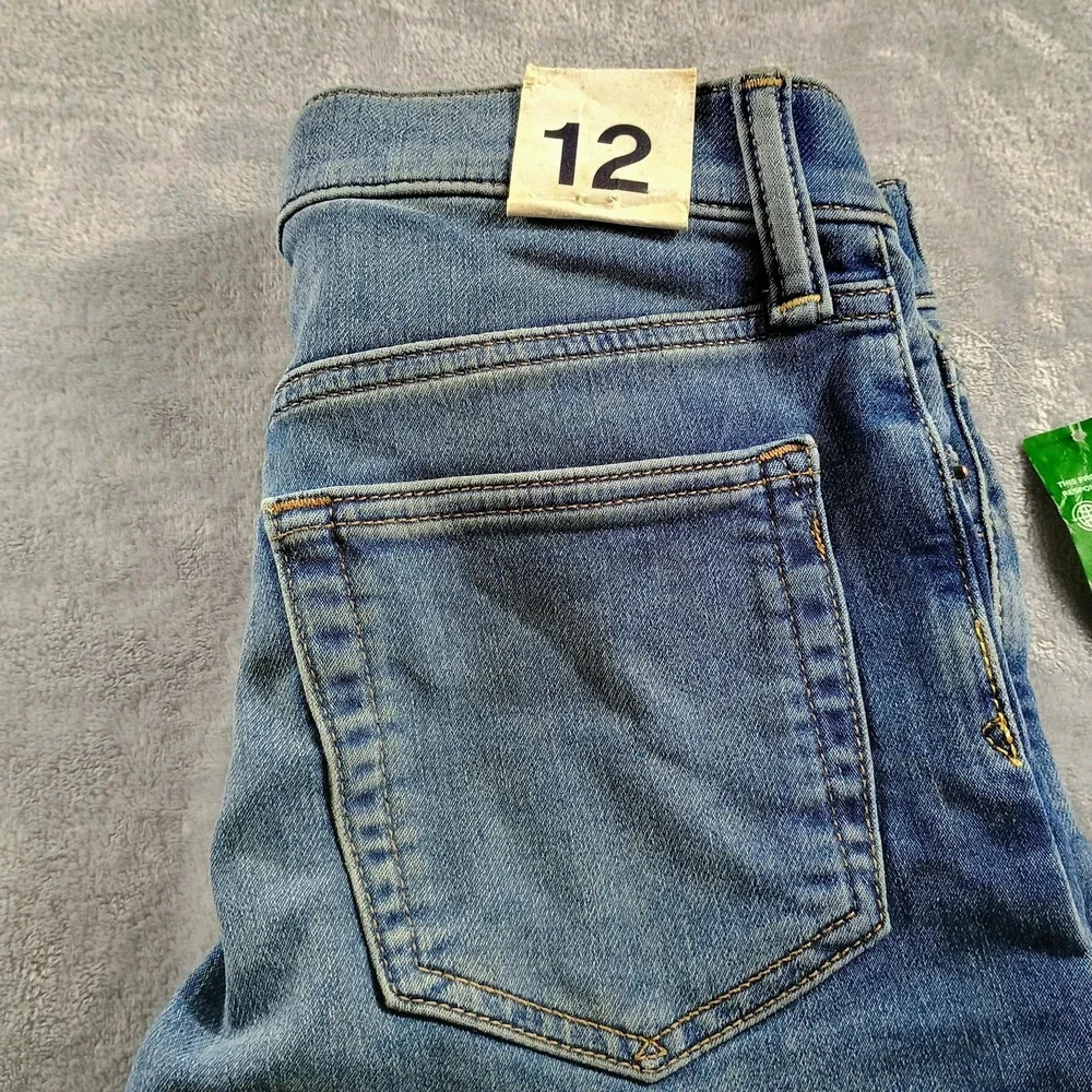 Gap Jeans Kids 12 Slim‎ Blue Skinny Washwell Zip Fly 5 Pocket Denim Casual